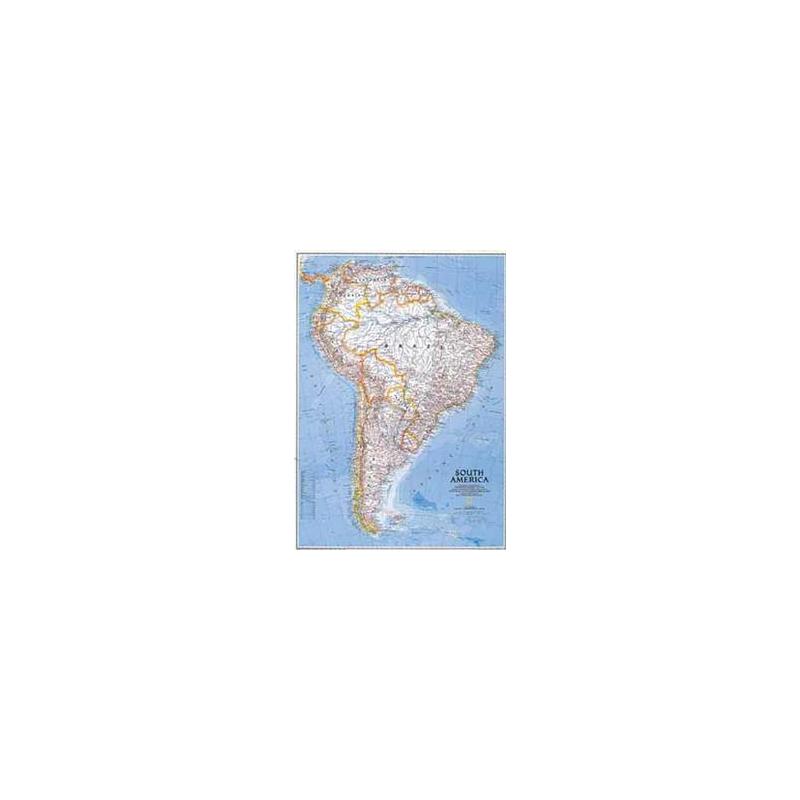 National Geographic Kontinentkarta Sydamerika, politiskt