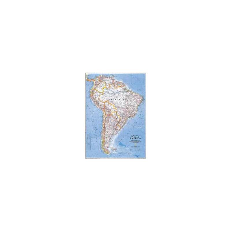 National Geographic Kontinentkarta Sydamerika, politiskt stort