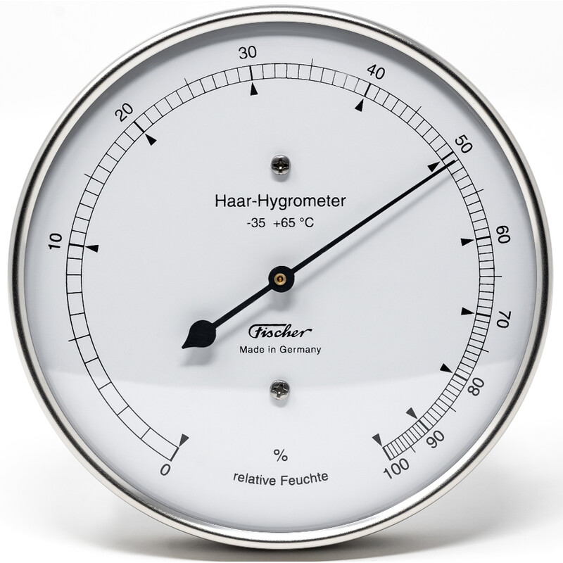 Fischer Väderstation Hårhygrometer Rostfritt stål