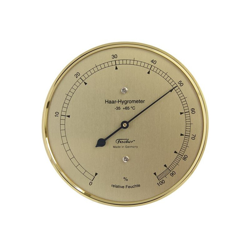 Fischer Väderstation Hygrometer med hår i mässing