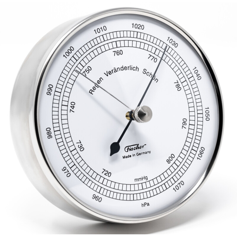 Fischer Väderstation Barometer i rostfritt stål