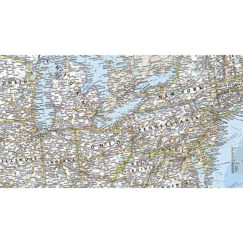 National Geographic Karta USA politisk (111 x 77 cm)