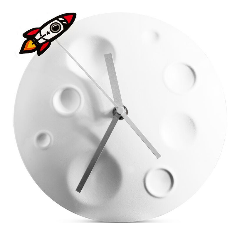 suck UK Klocka Rocket Moon Clock