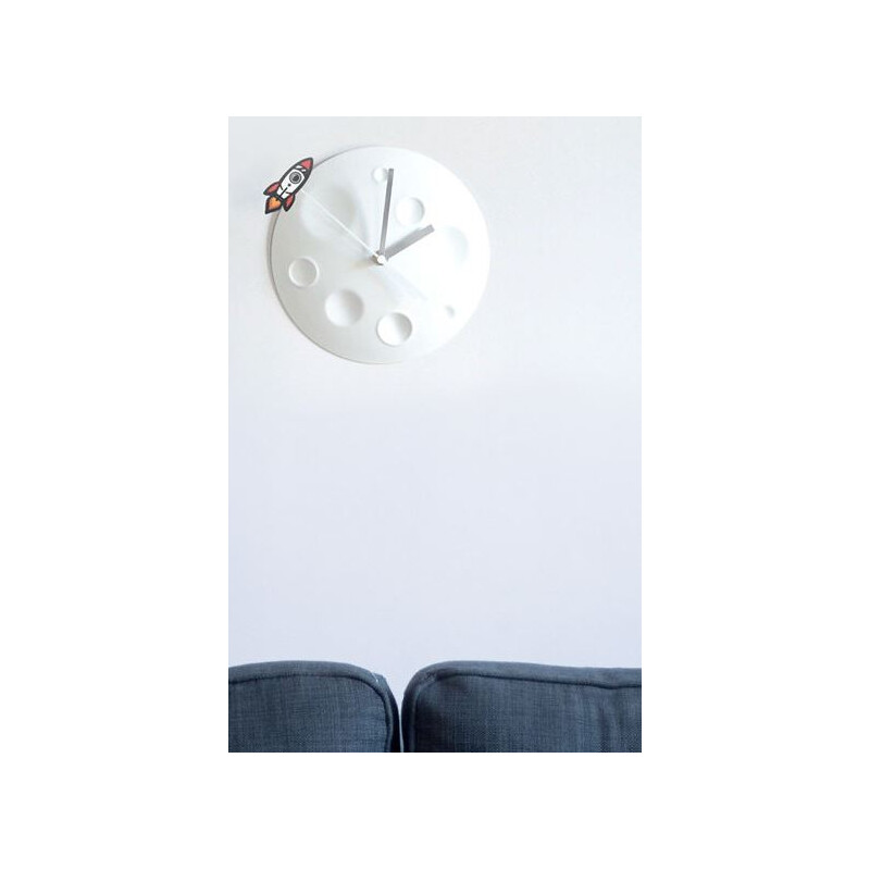 suck UK Klocka Rocket Moon Clock