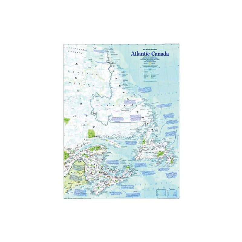 National Geographic Regionkarta Atlanten Kanada