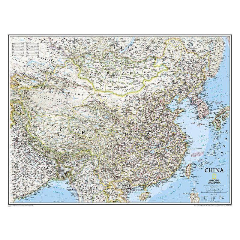National Geographic Regional karta Kina