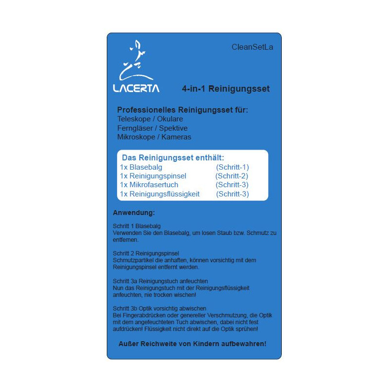 Lacerta Rengöringsset för optik