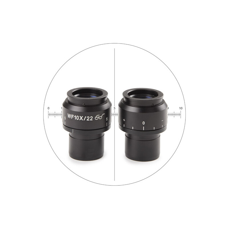 Euromex Okular för mätning NZ.6210-CM, 10x/22 mm SWF, mikrometer, hårkors, (Nexius EVO)