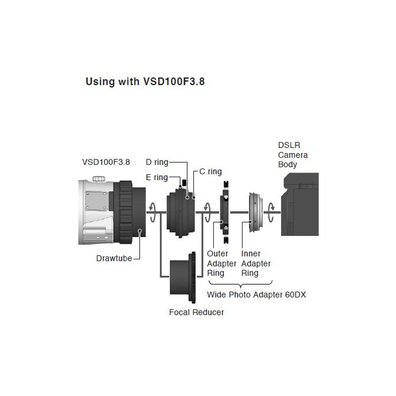 Vixen Kameraadapter Adapter 60DX för Nikon