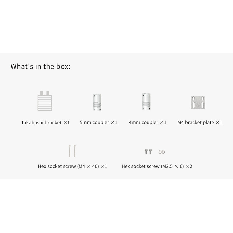 ZWO Monteringssats för EAF-motor för Takahashi, Skywatcher Esprit, Vixen VC200L
