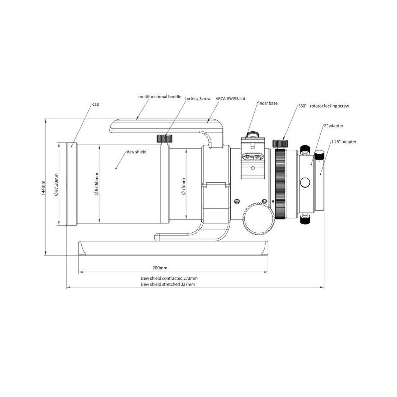 Sharpstar Apokromatisk refraktor AP 61/270 EDPH III OTA