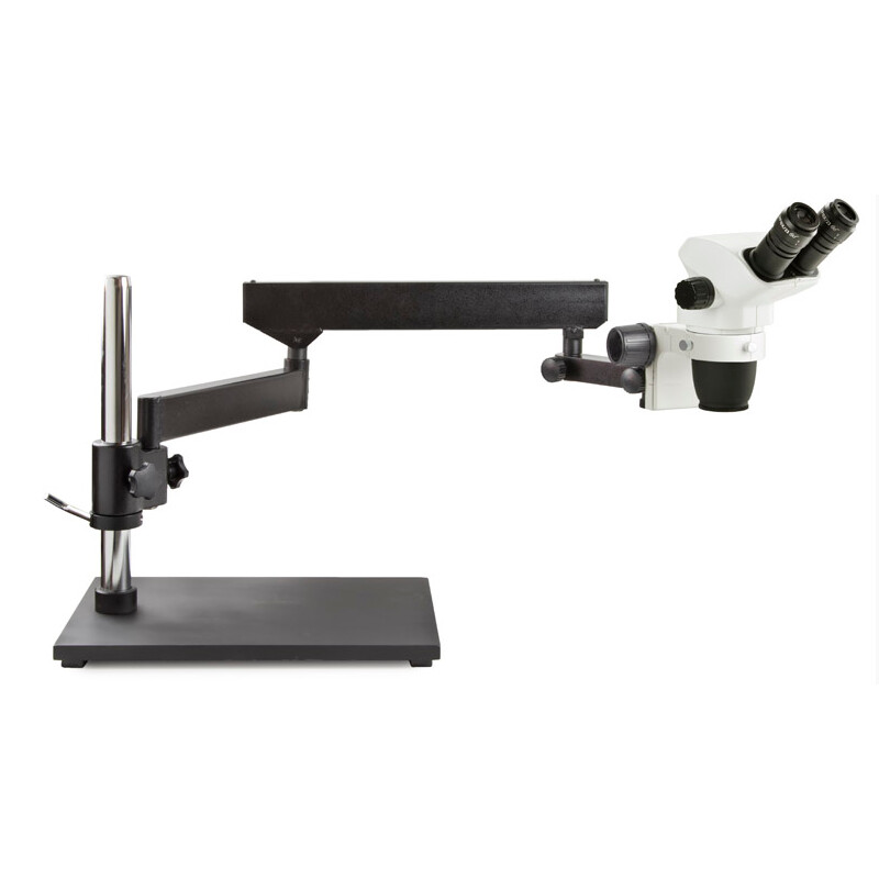 Euromex Zoom-stereomikroskop NZ.1702-AP, 6,5-55x, ledad arm, basplatta, bino