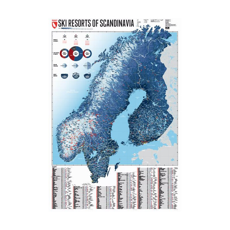 Marmota Maps Regionkarta Skidorter i Skandinavien