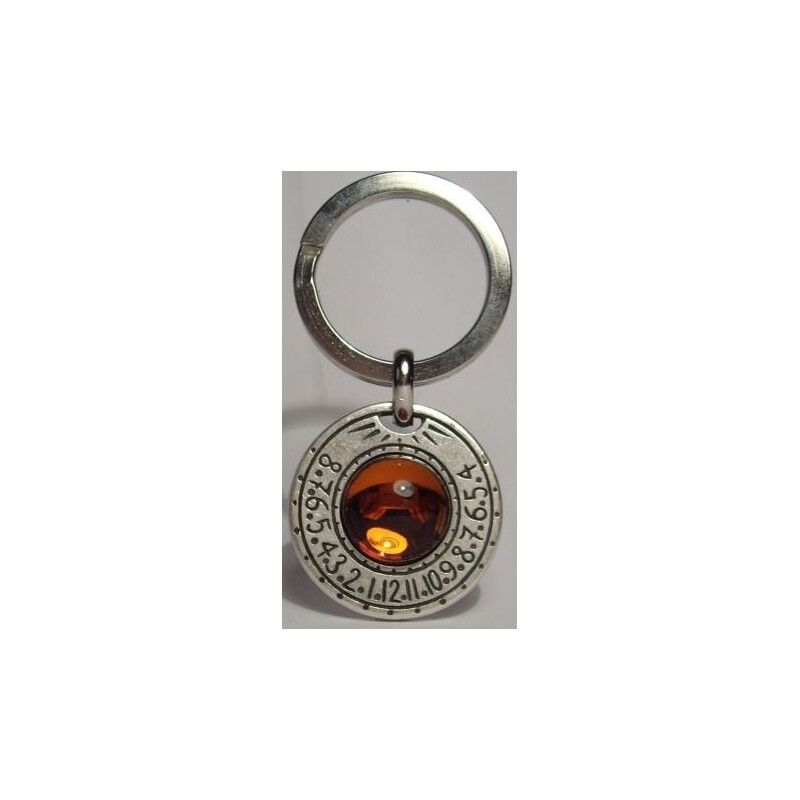 Ragalaxys Saturnus Sundial Topaz nyckelring