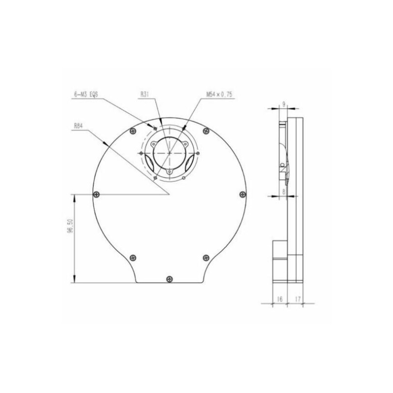 QHY Filterrad CFW3M-US 7x 36 mm