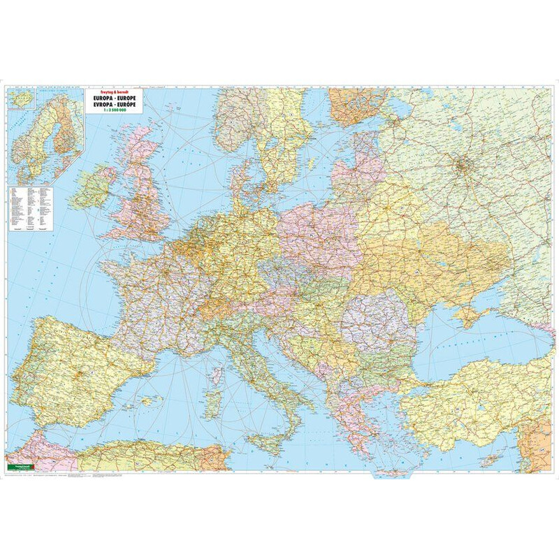freytag & berndt Kontinentkarta Europa politiskt