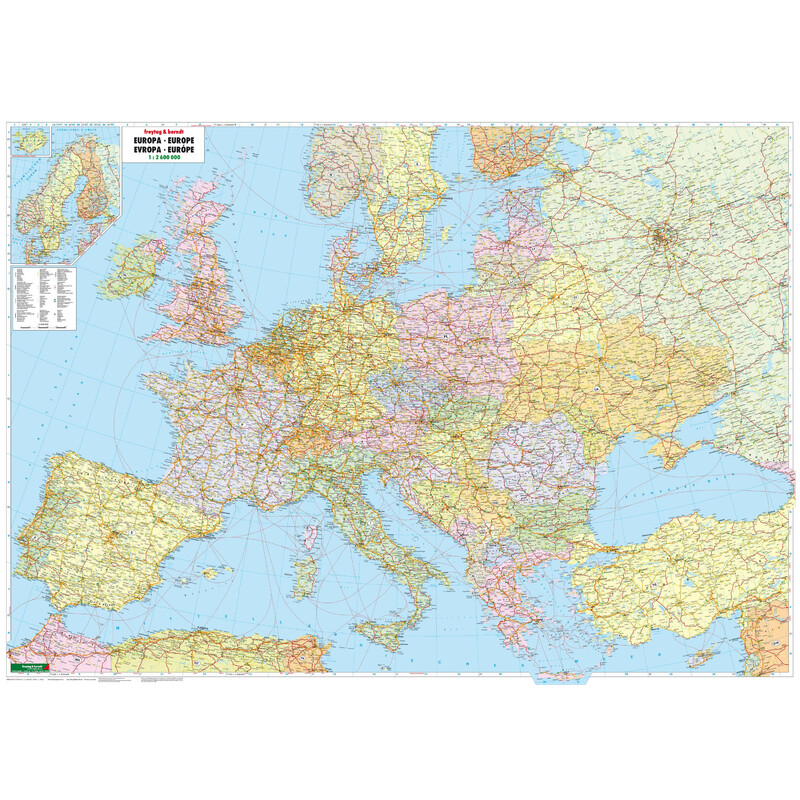 freytag & berndt Kontinentkarta Europa (172 x 123 cm)
