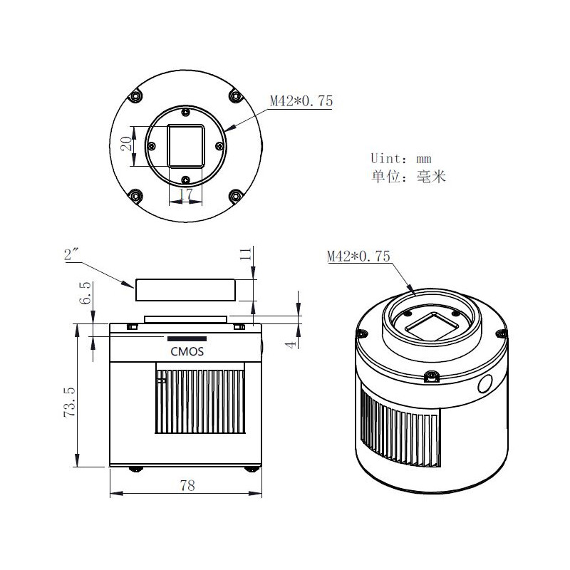 ZWO Kamera ASI 533 MM Pro Mono