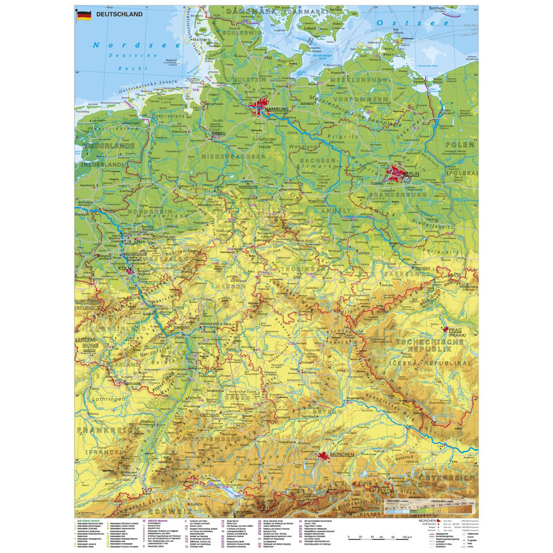 Stiefel Karta Tyskland med UNESCO:s världsarv
