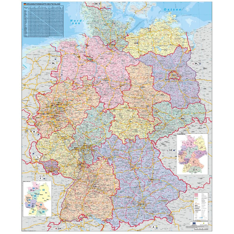 Stiefel Karta Deutschland Organisationskarte