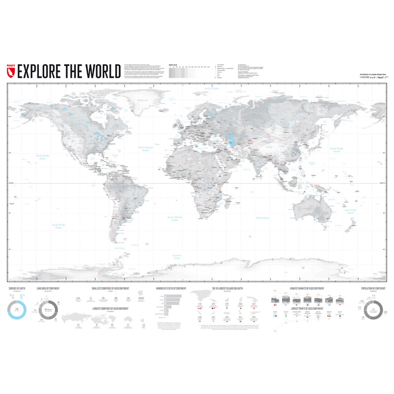 Marmota Maps Världskarta Explore the World 100x70cm