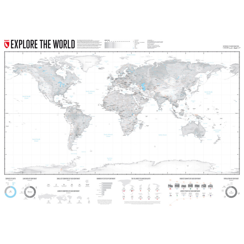 Marmota Maps Världskarta Explore the World 200x140cm