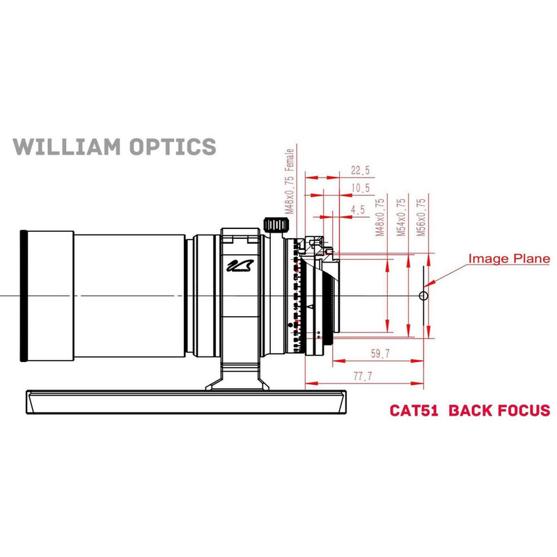 William Optics Apokromatisk refraktor AP 51/250 SpaceCat 51 OTA