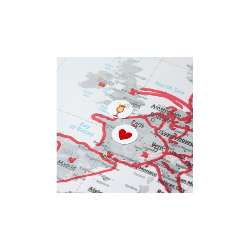 Marmota Maps Klistermärken för världskartor
