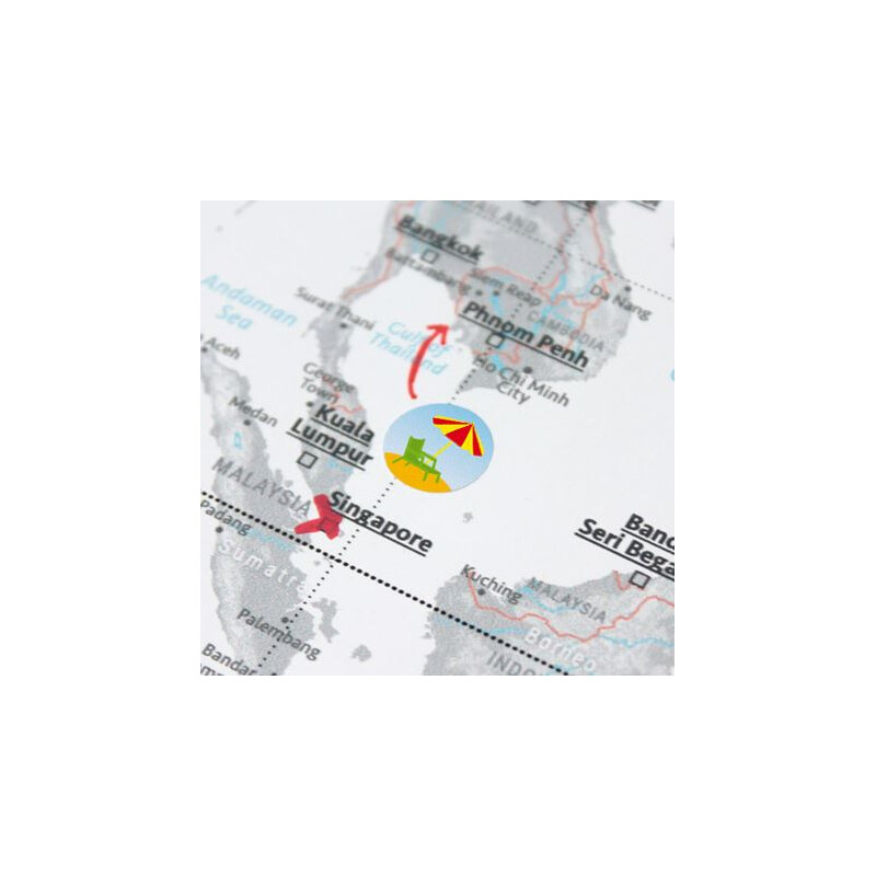 Marmota Maps Klistermärken för världskartor