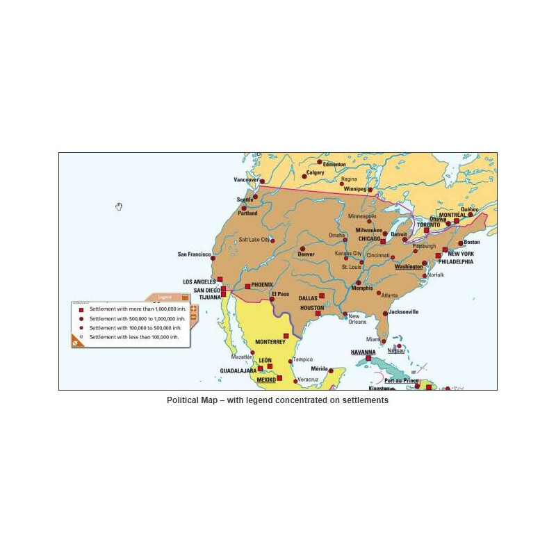 Klett-Perthes Verlag Programvara Interactive Wall Map: World & USA