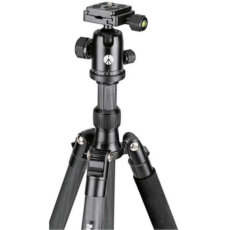 Manfrotto Kolfiber-trebensstativ Element Traveller large med Kulhuvud