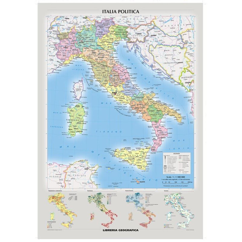 Libreria Geografica Karta Italia fisica e politica