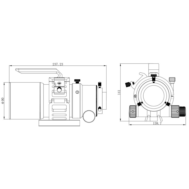 Omegon Apokromatisk refraktor Pro APO AP 61/335 ED OTA