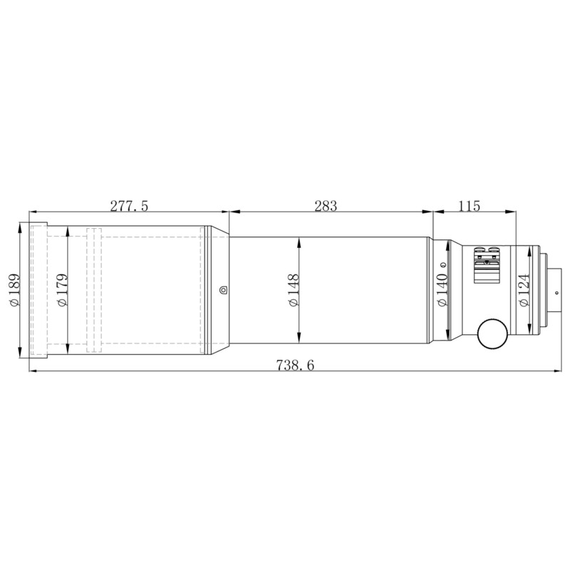 Omegon Apokromatisk refraktor Pro APO AP 140/910 Triplet OTA