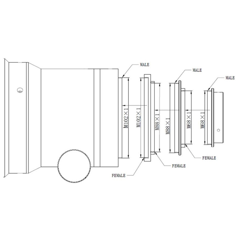 Omegon Apokromatisk refraktor Pro APO AP 140/910 Triplet OTA