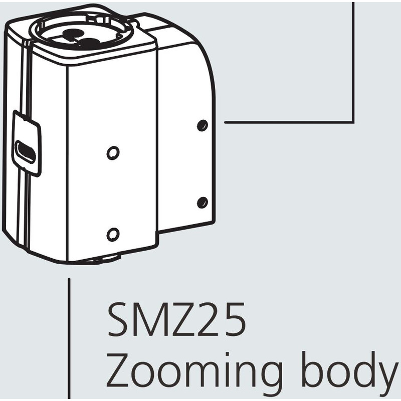 Nikon Stereohuvud SMZ25, motordriven, parallelloptik, Achromat, zoomhuvud, bino, 6,3-157,5x, click stop, förhållande 25:1, 15
