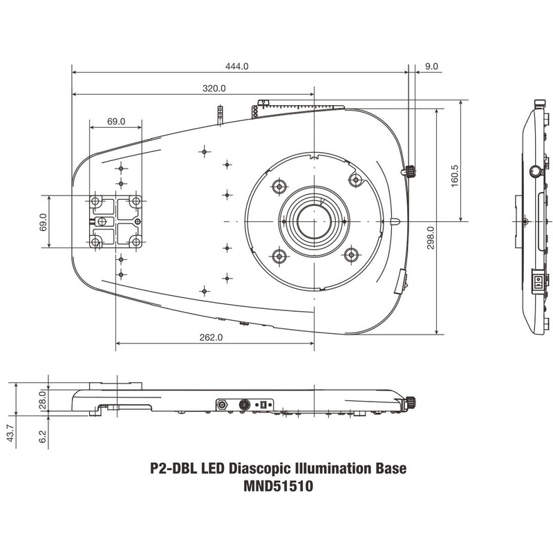 Nikon Pelarstativ P2-DBL LED Plain Base för genomfallande ljus