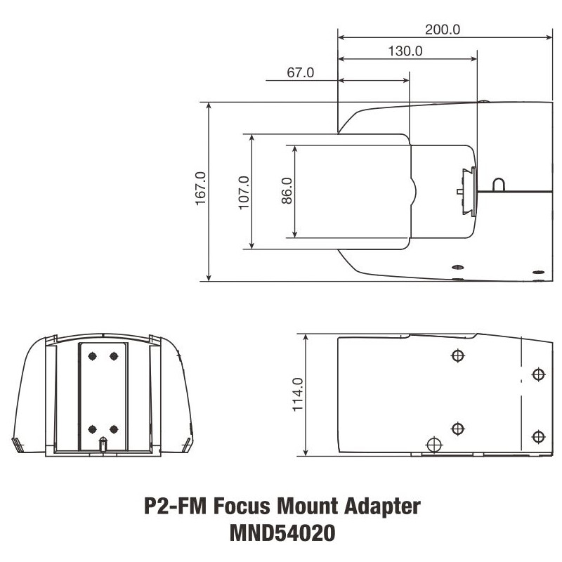 Nikon Optikhållare P2-FM Adapter för fokuseringsmontering