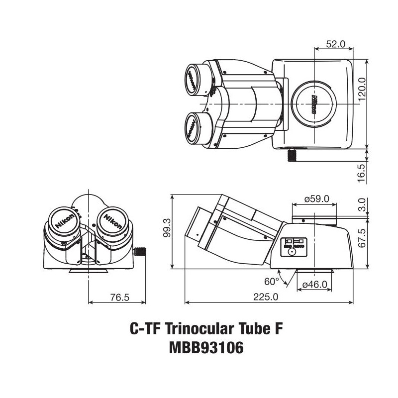 Nikon C-TF Trinokulärt rör F