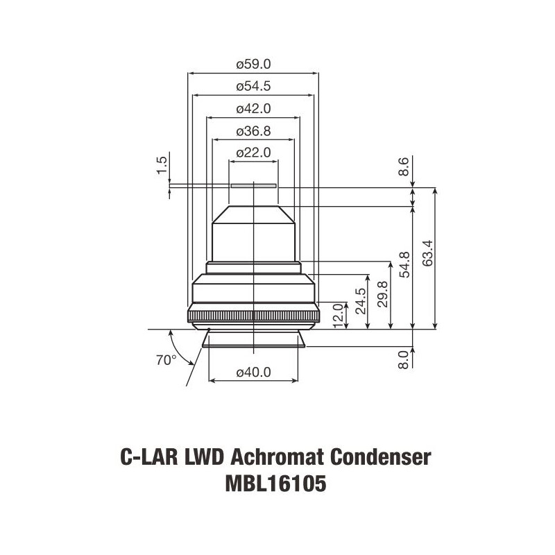 Nikon LWD Achromat-kondensor A.A. 10 mm