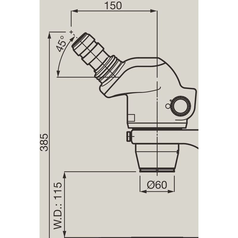 Nikon Zoom-stereomikroskop SMZ745, bino, 0,67x-5x,45°, FN22, B.D.115mm, infallande och Transmitterat ljus, LED
