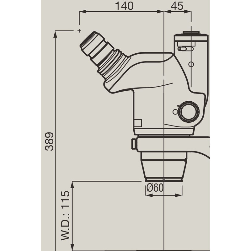 Nikon Zoom-stereomikroskop SMZ745T, trino, 0,67x-5x,45°, FN22, B.D.115mm, enarmsstativ