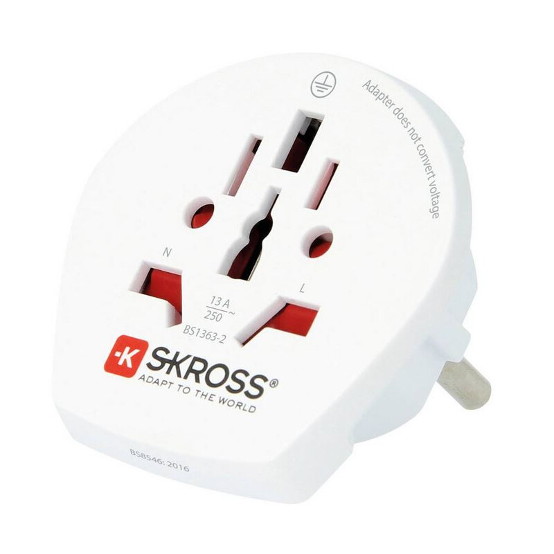Skross Strömförsörjningsenhet Reseadapter World till Europe