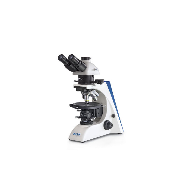 Kern Mikroskop OPM 181, POL, trino, Inf plan, 40x-400x, genomskinligt ljus, HAL, 20W