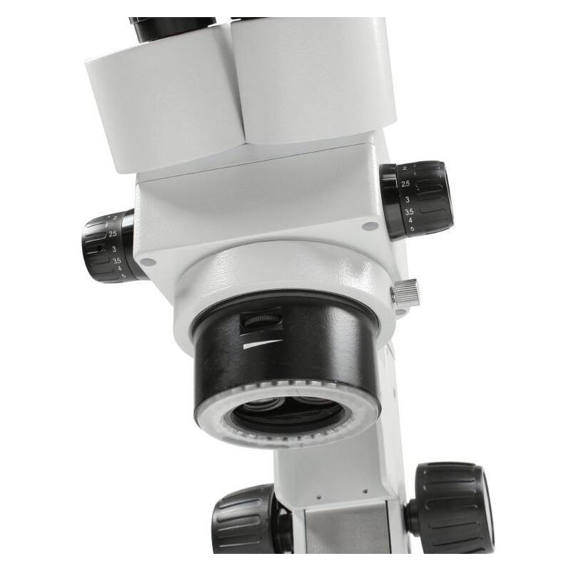 Kern Zoom-stereomikroskop Stereo mikroskop OZL 456, bino, Ringlampor, 10x23, 0,21W LED, 0,75-5,0x