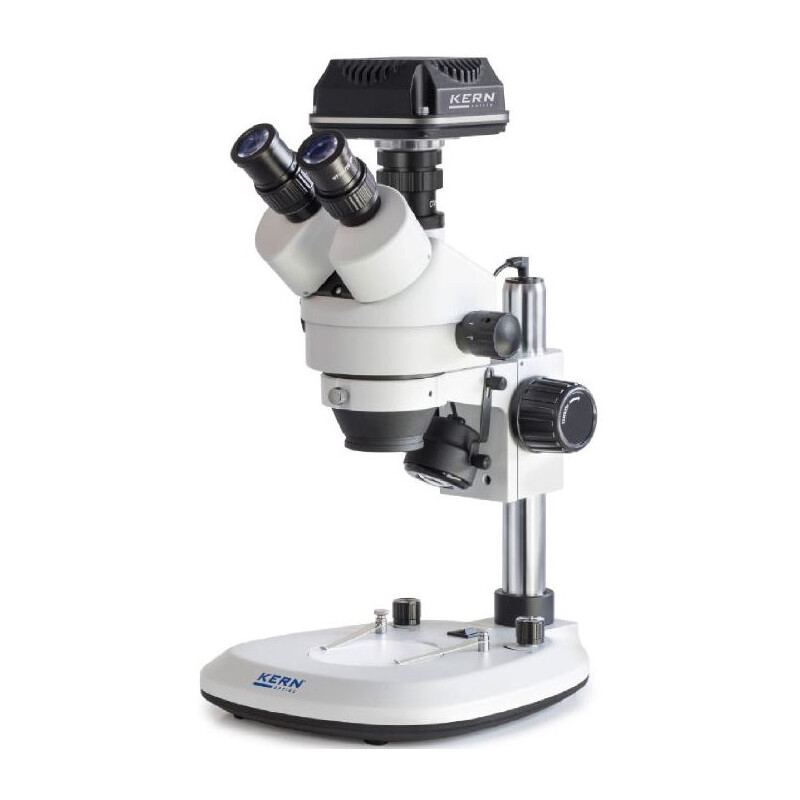 Kern Mikroskop OZL 464C832, Greenough, kolumn, 7-45x, 10x/20, infallande genomskinligt ljus, 3W LED, kamera 5MP, USB 3.0