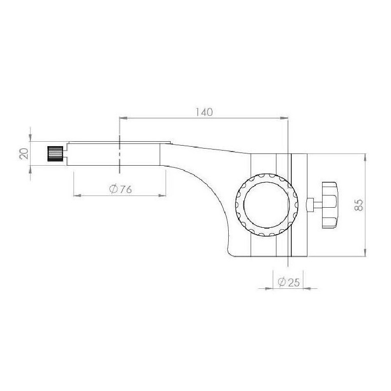 Kern Zoom-stereomikroskop OZM 913, trino, 7x-45x, HSWF 10x23 mm, Stativ, enkel arm (515 mm x 614 mm) m. bordsskiva, Ringlampor LED 4,5 W