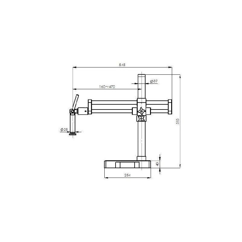 Kern Zoom-stereomikroskop OZM 932, bino, 7-45x, HSWF 10x23 mm, Stativ dubbelarm, 430x480 mm, m. bordsskiva, Ringlampor LED 4,5 W