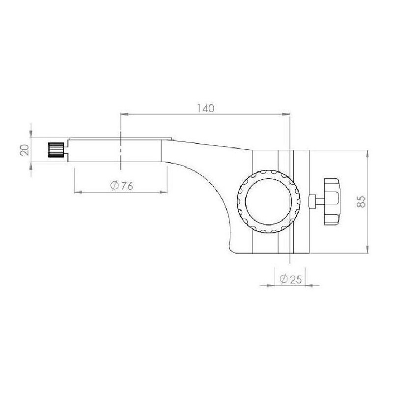 Kern Zoom-stereomikroskop OZM 932, bino, 7-45x, HSWF 10x23 mm, Stativ dubbelarm, 430x480 mm, m. bordsskiva, Ringlampor LED 4,5 W