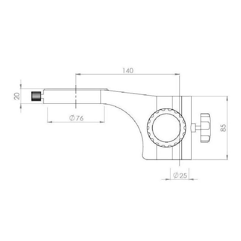Kern Zoom-stereomikroskop OZM 952, bino, 7-45x , HSWF 10x23 mm, Ledarmstativ, bordsklämma, Ringlampa LED 4.5W